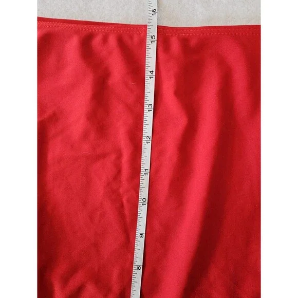 Rosegal Swim Briefs Women's Red High Waisted Bathing Suit Bottom Plus Size 5X - Picture 6 of 9